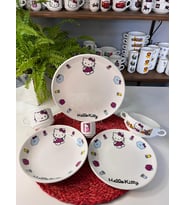6 parça HELLO KİTTY MODEL ÇOCUK YEMEK TAKIMI BESLENME SETİ
