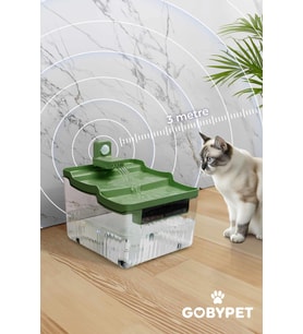 Hareket Sensörlü Sessiz Kedi Su Sebili, Sensörlü Kedi Su Pınarı, Kedi ve Köpek Su Sebili (Koyu Yeşil)