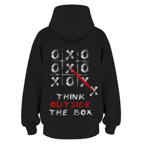 Oversize 'o,x,o' Baskılı Kapşonlu Hoodie Sweatshirt (Siyah)
