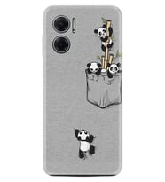 Xiaomi Redmi Note 11E Kılıf Silikon Desen Özel Seri Pandalar 1798