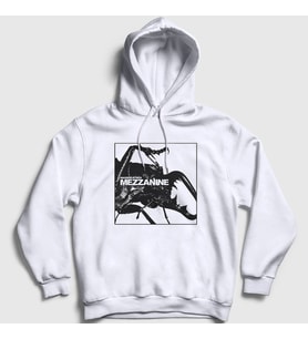 Presmono Unisex Beyaz Mezzanine Massive Attack Kapüşonlu Sweatshirt 523493tt