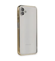 Samsung Galaxy A04 Kılıf Razer Lensli Silikon - Gold