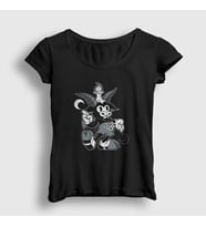 Presmono Kadın Siyah Do Walt Thou Wilt Cartoon Baphomet T-Shirt 458128tt