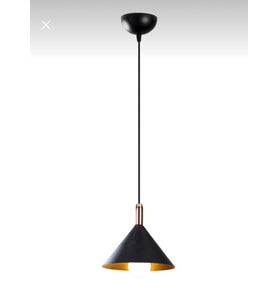 Dylight Derin Siyah Metal Dekoratif Tekli Rustik Sarkıt Avize Çap:22cm
