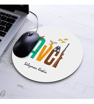İsimli Avcı Temalı Yuvarlak Mousepad