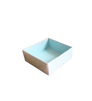 Asetat Kapaklı Karton Kutu 6X6X2.5 CM (50 Adet)  Mavi