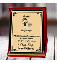 Spiker Baskılı Plaket (2. Tasarım)  Kişiye Özel (Kırmızı)