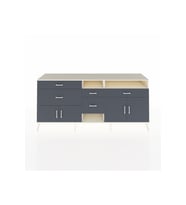 Hyperion Konsol 4 Raflı 5 Çekmeceli 4 Kapaklı 220x44x99 Aytaşı-Antrasit