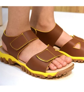 Prego (Arzen) Ortapedi Termo Kaymaz Taban Cırtlı Erkek Çocuk Sandalet KAHVE