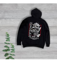 Osaka Japan Sırt Baskılı Unisex Oversize Siyah Sweatshirt