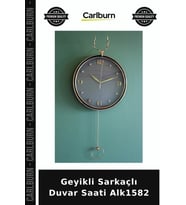 Özel Üretim Dekoratif Salon Ahşap Hediye Geyikli Sarkaçlı Duvar Saati Alk1582