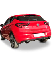 Opel Astra Uyumlu K 2016 Sonrası Arka Tampon Eki - Difüzör (Plastik)