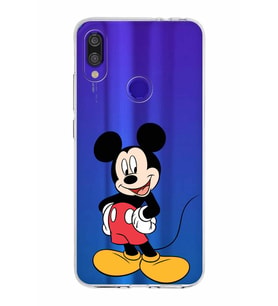 Xiaomi Redmi Note 7 Pro Uyumlu Kapak Mickey Mouse Tasarımlı Şeffaf Silikon Kılıf