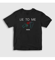 Presmono Unisex Çocuk Siyah Lie 5 Seconds Of Summer T-Shirt 78889tt