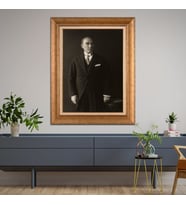 Altın Paspartulu Atatürk  Çerçeveli Tablo C541 (Gold)