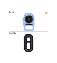 Samsung Galaxy S7 Edge Kamera Lensi Full Mavi Kamera lensi sade lens kamera camı kamera merceği