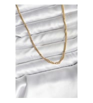 Mey İthalat® 14K Gold Renk Kaplama Topçuk Zincirli Model CM Kadın Kolye