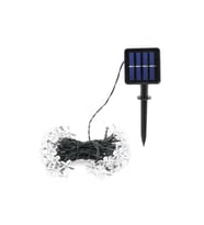 Çiçek Desenli Solar Aydınlatma-50 Ledli Güneş Enerjili 8 Fonksiyonlu Günışığı Sarı Bahçe Led