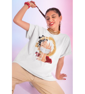 Tasarım Monkey D. Luffy Baskılı Unisex Oversize Anime Dizi Karakter Tişört