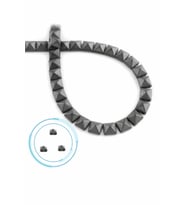 Hematit Doğal Taş Mat Gri Kare Kesim Çift Delik 6x6mm Dizi [AA]
