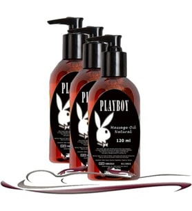 Playboy Aromaterapi Massage Oil Kokusuz Vücut Masaj Yağı 3 Adet 120 Ml
