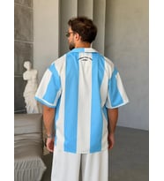 LEO Messi Desenli Dubble Hürrem Kumaş Oversize Gömlek