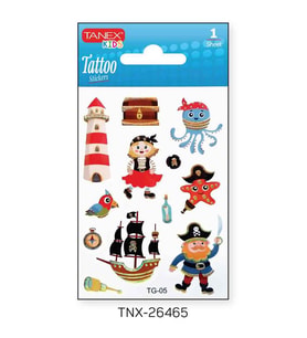 Tanex 7,5x10,5mm Sevimli Korsan Mini Tatoo TNX-26465