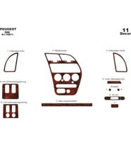 Meriç® Peugeot 306 Ön Torpido Kaplama Maun 11 Parça 1997-2003 (Maun)