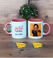 Çocuk Gelişimi Uzmanı Kupa Bardak Pembe Fotoğraflı Öğretmenler Günü Hediyesi