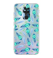 PrintiFy Xiaomi Redmi Note 9 ile Uyumlu Nazar Boncuğu 3 Baskılı Kamera Korumalı Şeffaf Silikon Kılıf