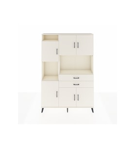 Arges Gardrop 8 Raflı 2 Çekmeceli 6 Kapaklı 132x30x195 Aytaşı-Aytaşı