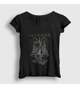 Presmono Kadın Siyah Angels Batushka T-Shirt 389968tt