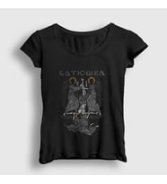 Presmono Kadın Siyah Angels Batushka T-Shirt 389968tt