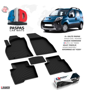 Peugeot Bipper 4D Havuzlu Paspas Siyah A+Kalite