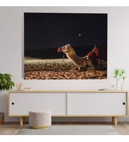 Deve Galaxy Temalı Dekoratif Kanvas Tablo