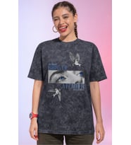 Tasarım Billie Eilish Şarkıcı Baskılı Unisex Oversize Vintage Yıkamalı Tişört