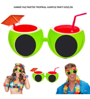 Karpuz Şekilli Tropikal Hawaii Gözlüğü