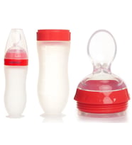 Bebedor Silikon Kaşıklı Biberon 120ML +6 Ay Şeffaf (Kod:7509)