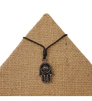Hint Eli Hamsa Üçüncü Göz Siyah Kolye