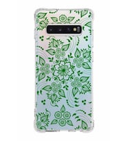 Samsung Galaxy S10 Plus  Köşe Korumalı Antişok Kapak Nostalji Desen Tasarımlı Şeffaf  Kılıf