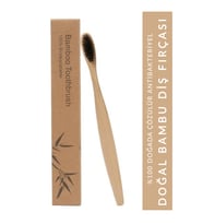 %100 Doğal Bambu Diş Fırçası (Siyah)