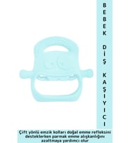 Gıda Sınıfı BPA Free Bebek Parmak Emme Alışkanlığı Azaltan Masaj Etkili Yumuşak Silikon Diş Kaşıyıcı