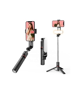 LED Işıklı 3'ü 1 Arada Telefon Tripodu ve Selfie Çubuğu