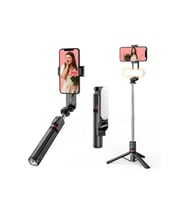 LED Işıklı 3'ü 1 Arada Telefon Tripodu ve Selfie Çubuğu