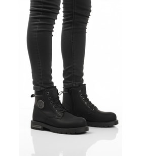Ayakmod Siyah İçi Kürklü Kaymaz Taban Unisex Bot 528 G