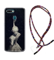 Oppo A5S A15 A16 A54 A55 A73 A74 Kılıf Boyun Asklı Rasta Silikon Star Woman 1332
