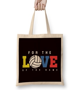 For Love Of Game Volleyball Player Coach Team Setter Bez Çanta Uzun Saplı