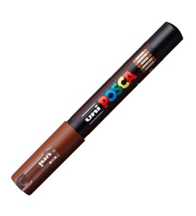 UNİ POSCA SU BAZLI POSTER MARKER 0.7 KAHVERENGİ PC-1M