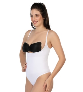 BEYAZ MI Emay 2076 Göğüsü Açık String Body Korse