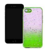 Apple iPhone 7 / iPhone 8 Simli Şeffaf Sert Slikon Kılıf (Yeşil)